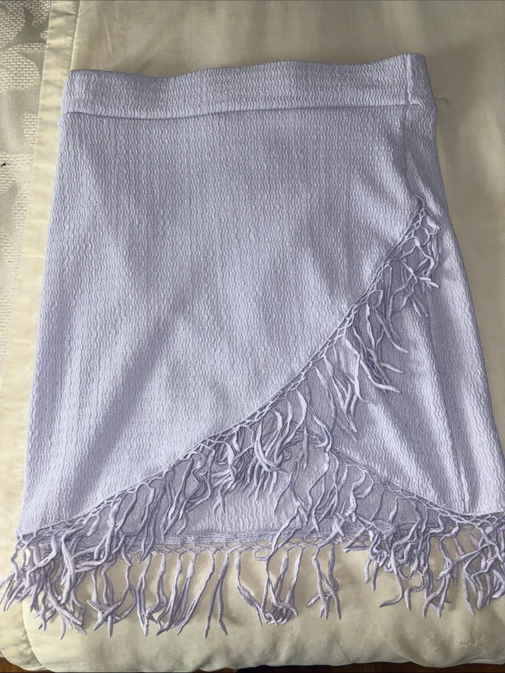 Women’s Lavender Swim Sarong Cover-Up with Fringe